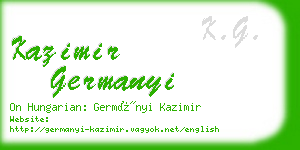 kazimir germanyi business card